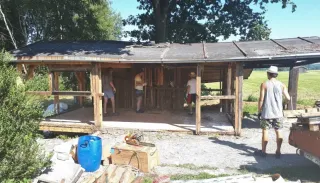 Abbruch alte Vereinshütte