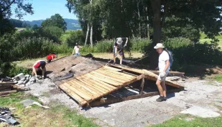 Abbruch alte Vereinshütte