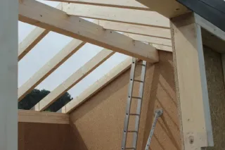 Aufstellen der Hütte